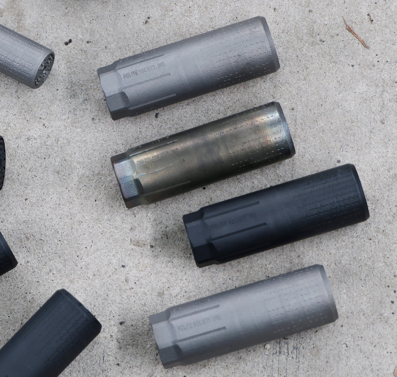 Titanium and Inconel 625 builds of the same suppressor